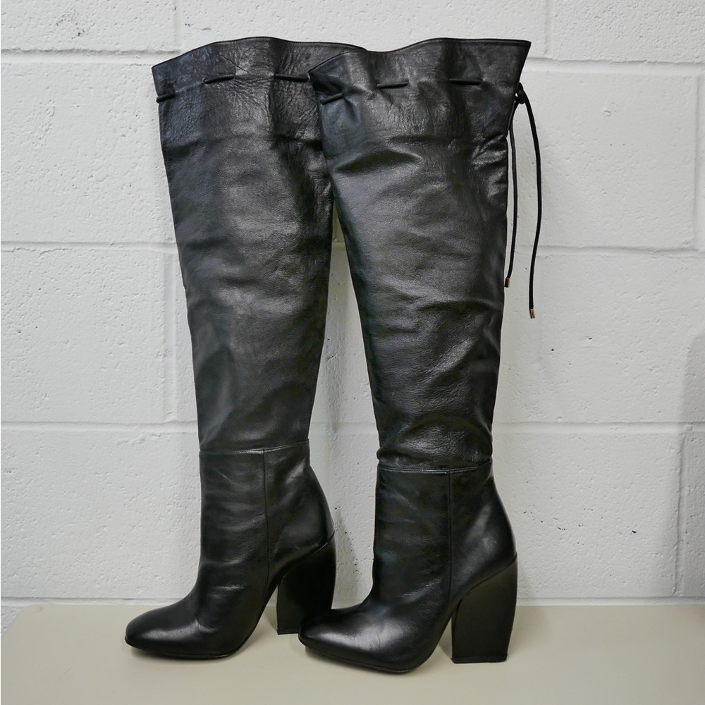 Maria Brotons Leather Over-Knee Tall Boots